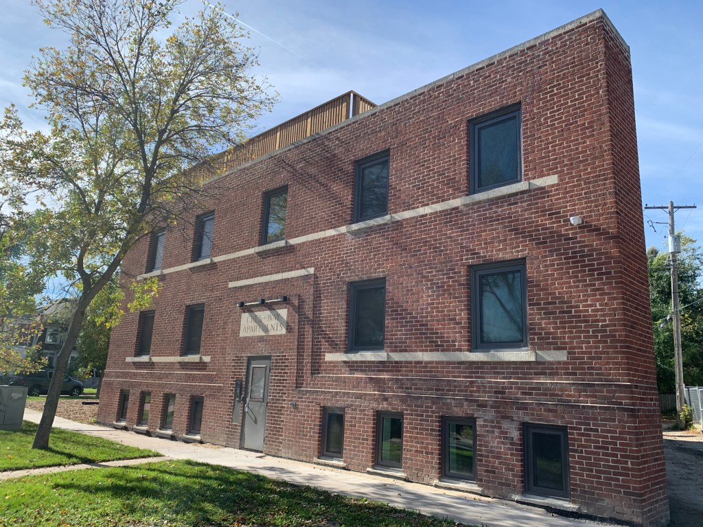 Exterior of Chesway Apartments Wolseley, Winnipeg